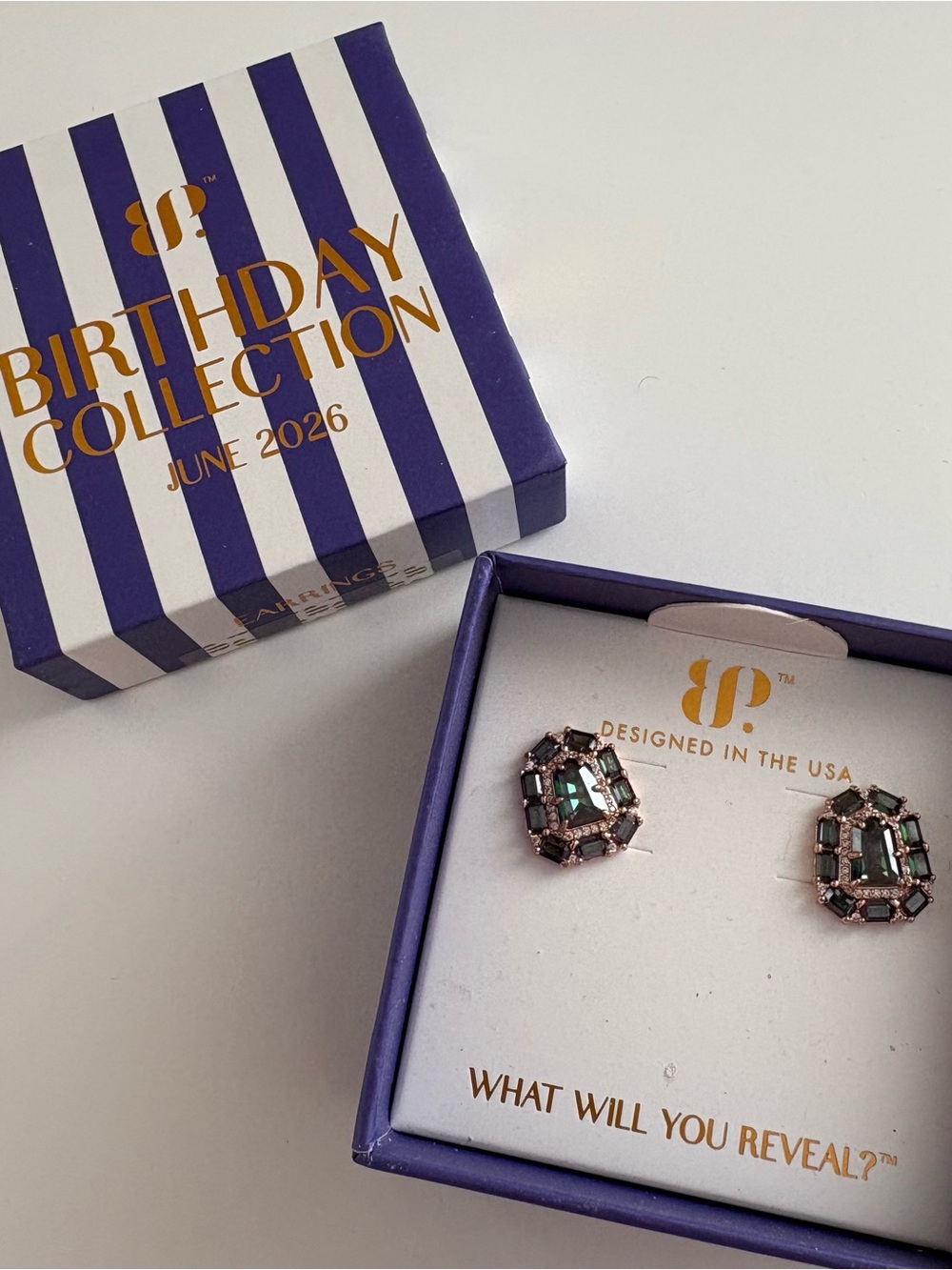 Bomb Party June26 Velvet Luxury Earrings ER57672 Alexandrite Rose Gold Plating